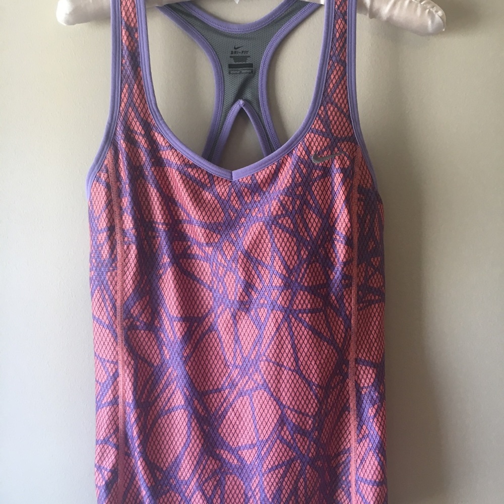 Nike Dri-Fit racetrack sports bra tank top